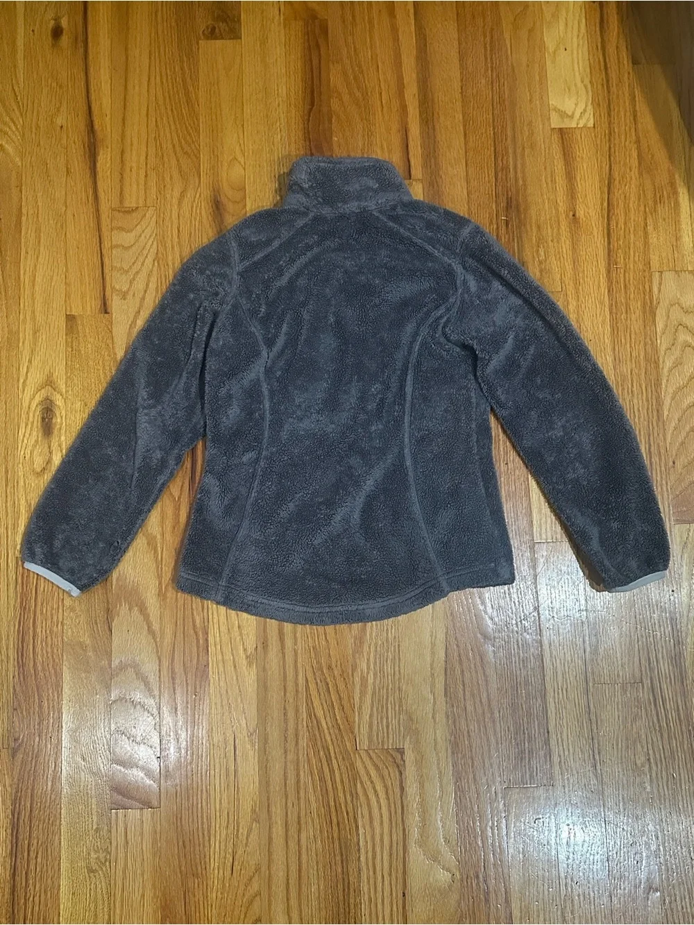 The North Face Grey Sherpa Full-Zip Jacket Girls S (7/8)